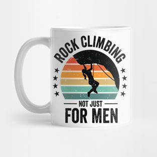 International Women's Day Mountain Retro Rock Climbing Mug